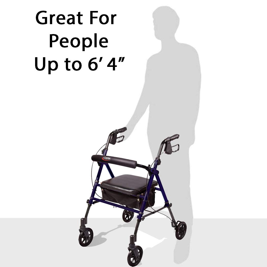 Foto 7 pulgar | Rollator Walker Carex Step 'n Rest De Aluminio Con Asiento Negro - Venta Internacional.