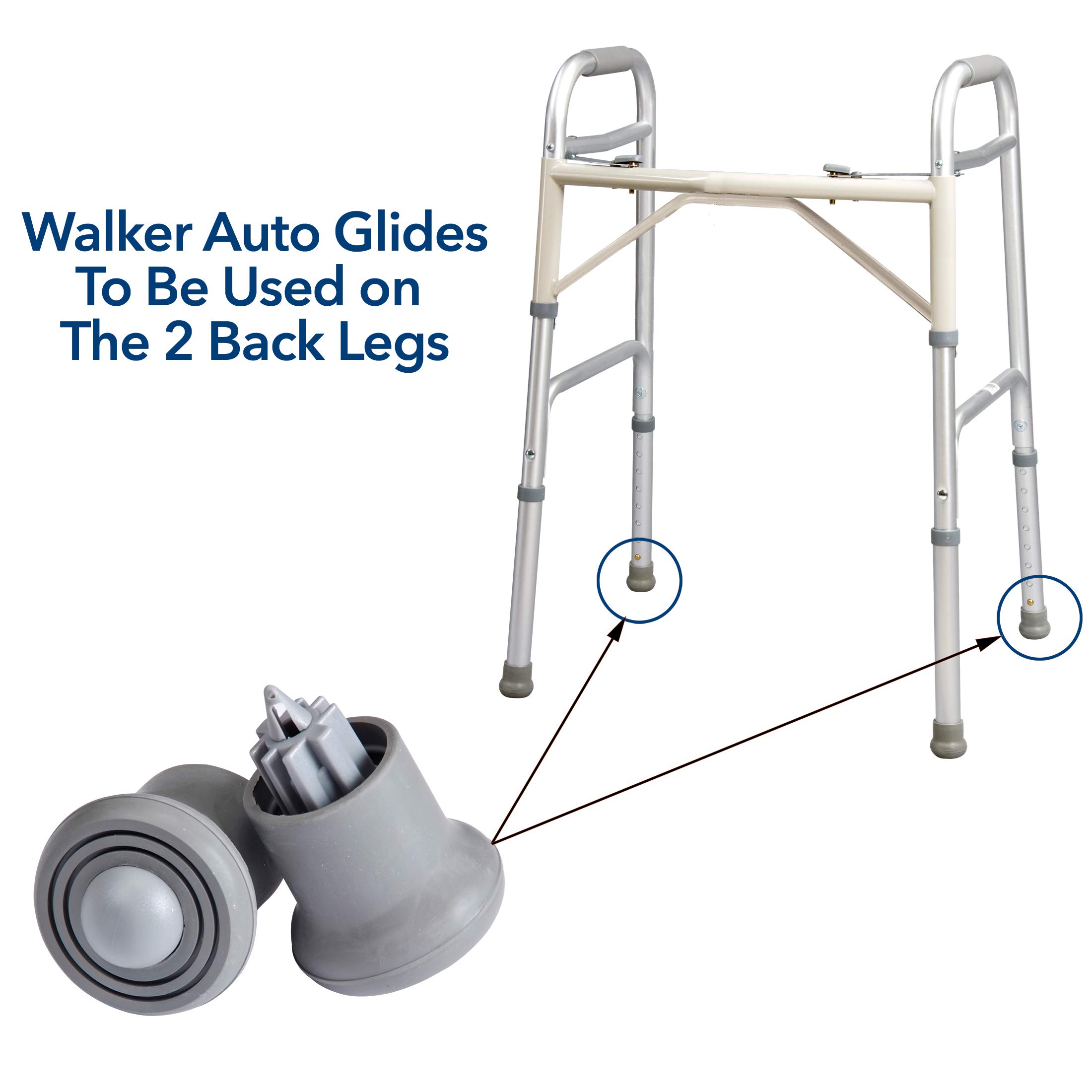 Foto 4 pulgar | Walker Auto Glides Carex Para Personas Mayores Y Adultos, Ajuste Universal - Venta Internacional.