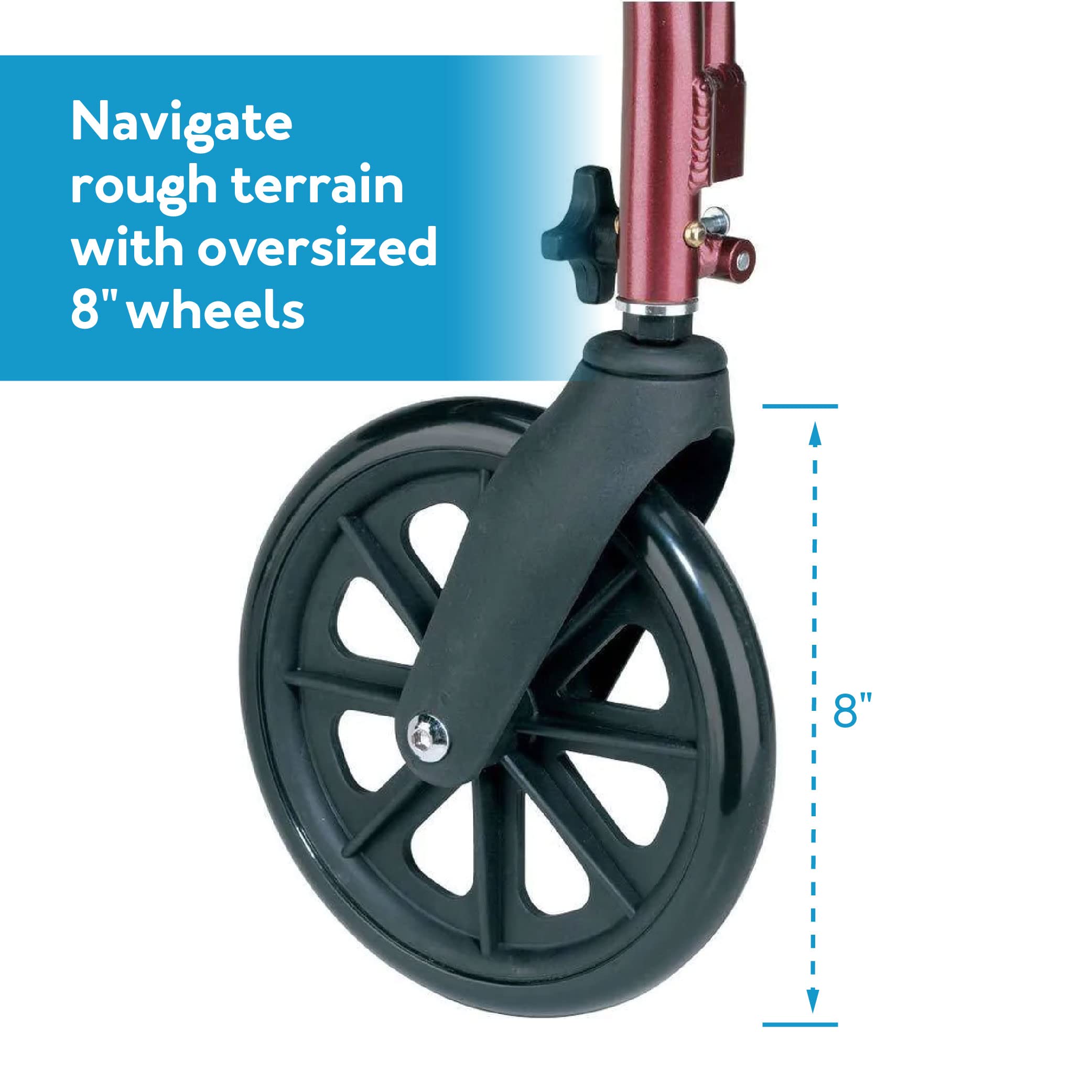 Foto 5 pulgar | Rollator Walker Carex En Altura Ajustable Con Asiento De 250 Libras - Venta Internacional.