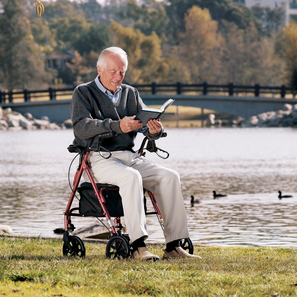 Foto 6 pulgar | Rollator Walker Carex En Altura Ajustable Con Asiento De 250 Libras - Venta Internacional.