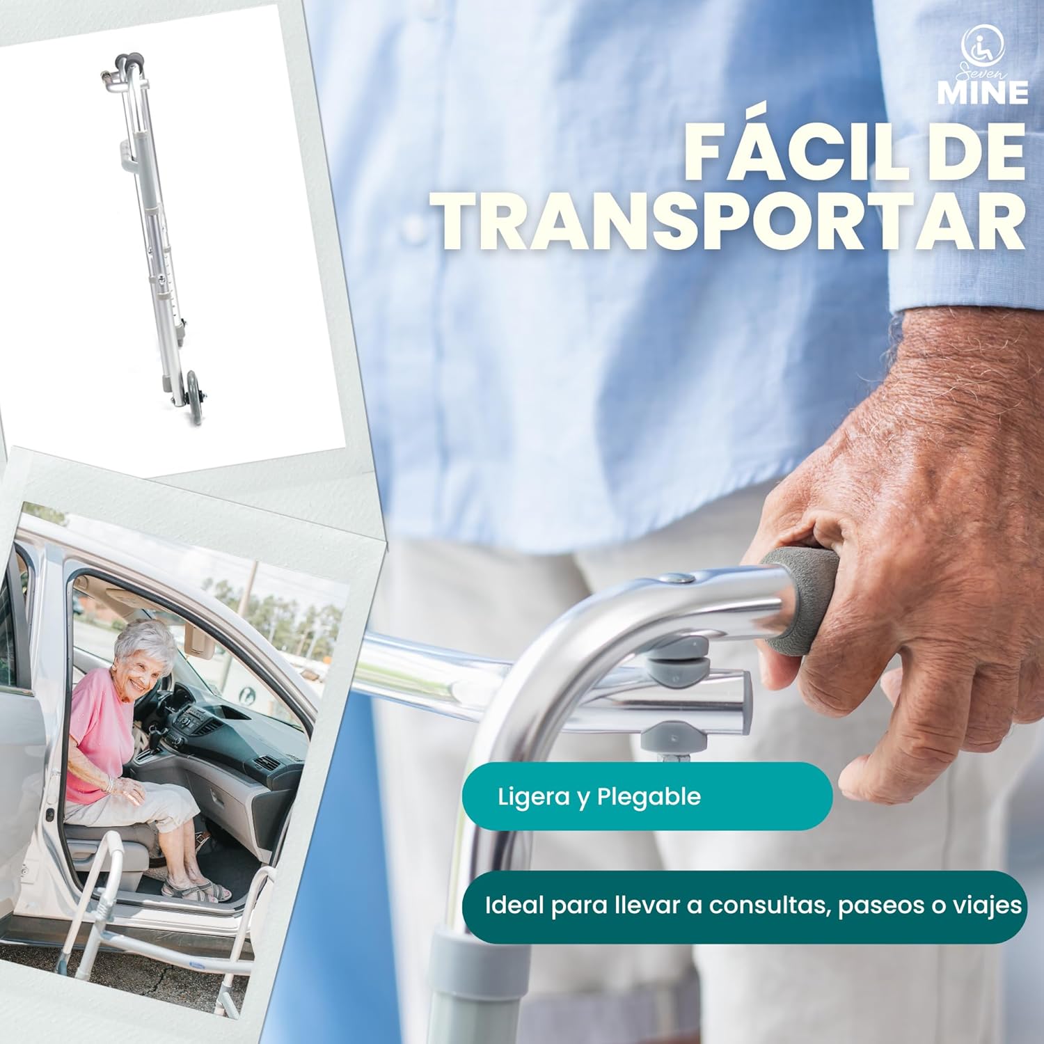 Foto 6 | Andadera para Adulto de Aluminio SC Super Confort Ajustable