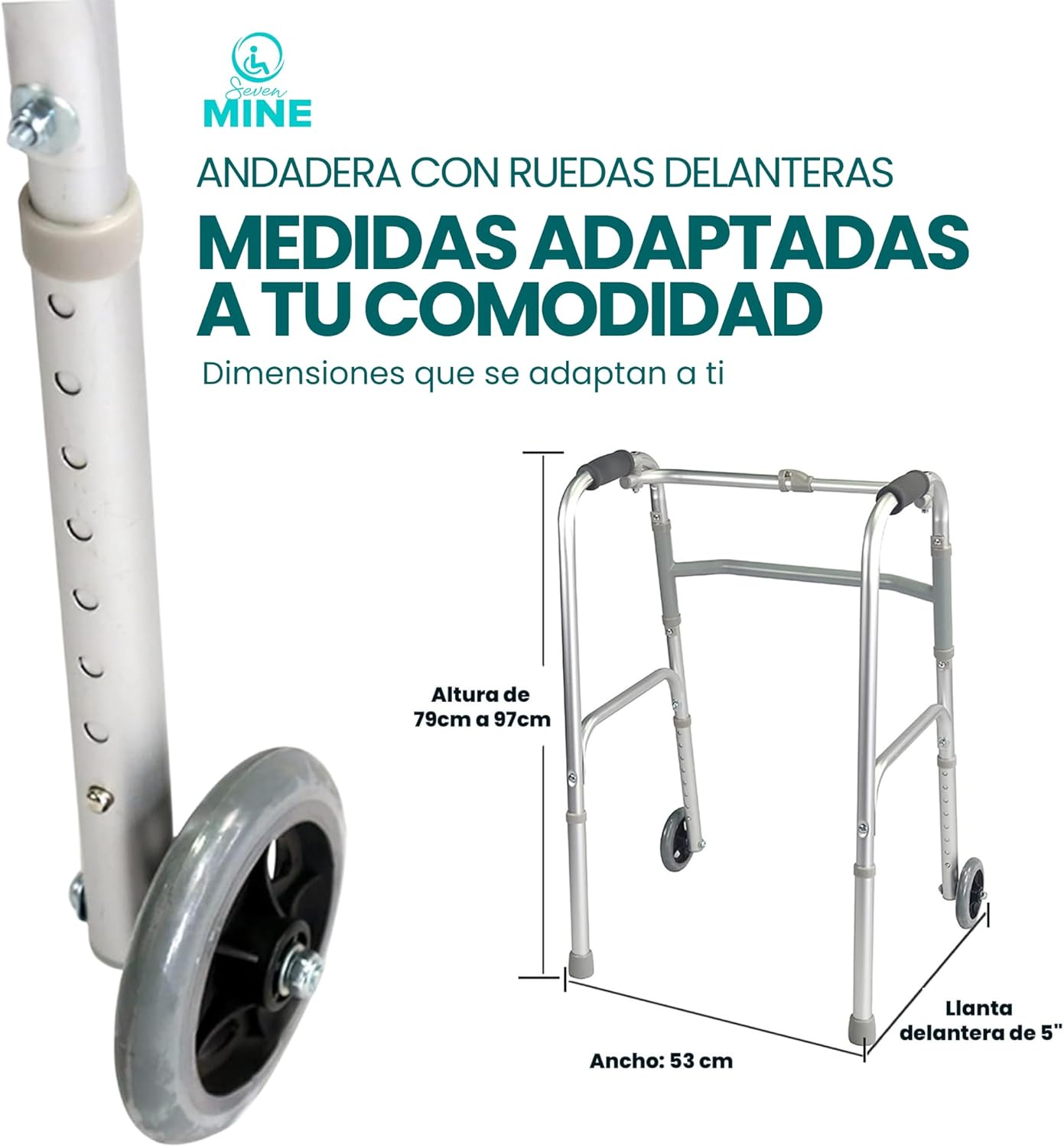 Foto 9 pulgar | Andadera para Adulto de Aluminio SC Super Confort Ajustable