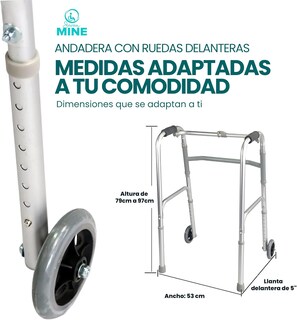 Foto 8 | Andadera para Adulto de Aluminio SC Super Confort Ajustable