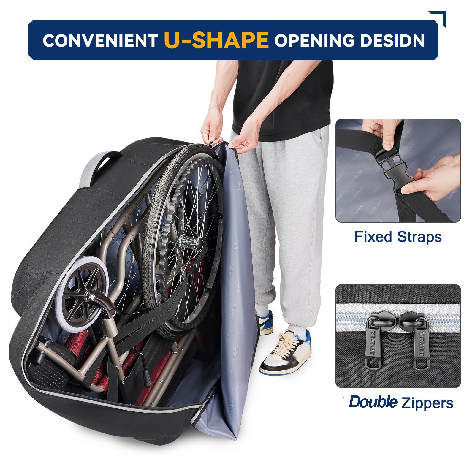 Foto 6 pulgar | Bolsa De Silla De Ruedas Ytonet Para Sillas De Ruedas Plegables 34 De Largo X 11 De Ancho X 32 De Alto - Venta Inte