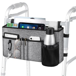 Foto 1 | Bolsa Walker Finpac Grande Con Portavasos Gris Para Personas Mayores - Venta Internacional.