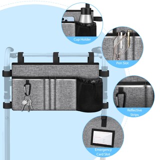 Foto 3 | Bolsa Walker Finpac Grande Con Portavasos Gris Para Personas Mayores - Venta Internacional.