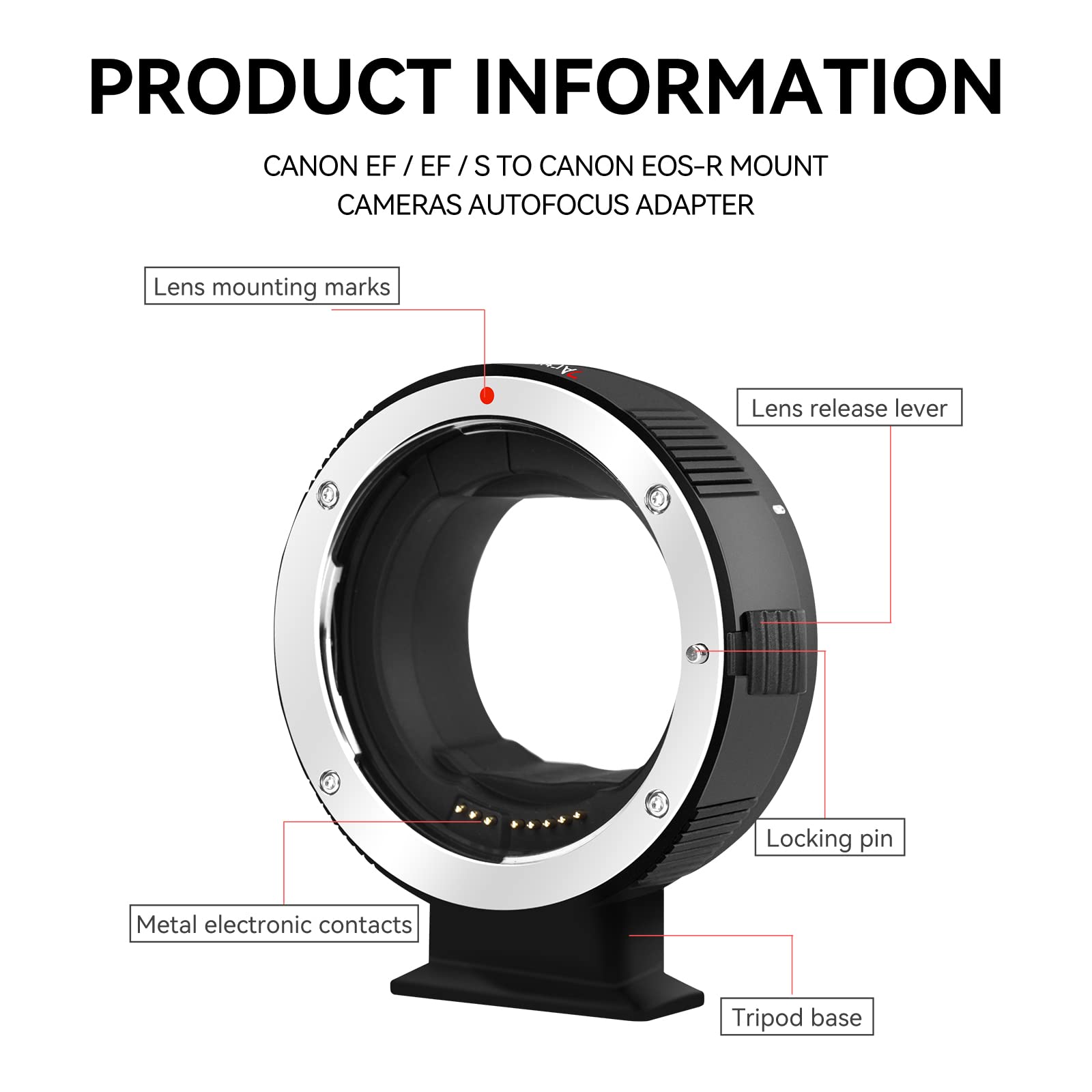 Foto 5 | Adaptador De Lente 7artisans Ef-eos R Auto-focus Para Canon Eos R - Venta Internacional.