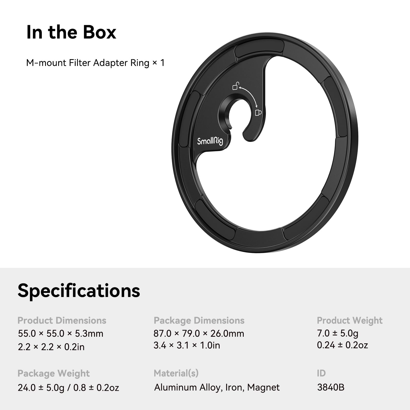 Foto 8 pulgar | Adaptador De Filtro Smallrig Magnético De 52 Mm Para Caja/funda De Teléfono - Venta Internacional.