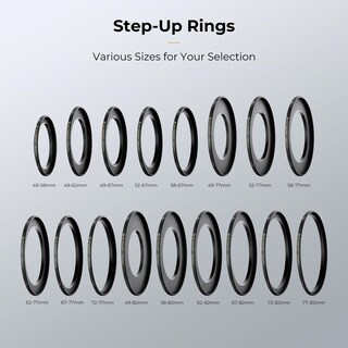 Foto 4 | Anillo Adaptador De Filtro De Lente Step-up K&f Concept 72-82 Mm - Venta Internacional.