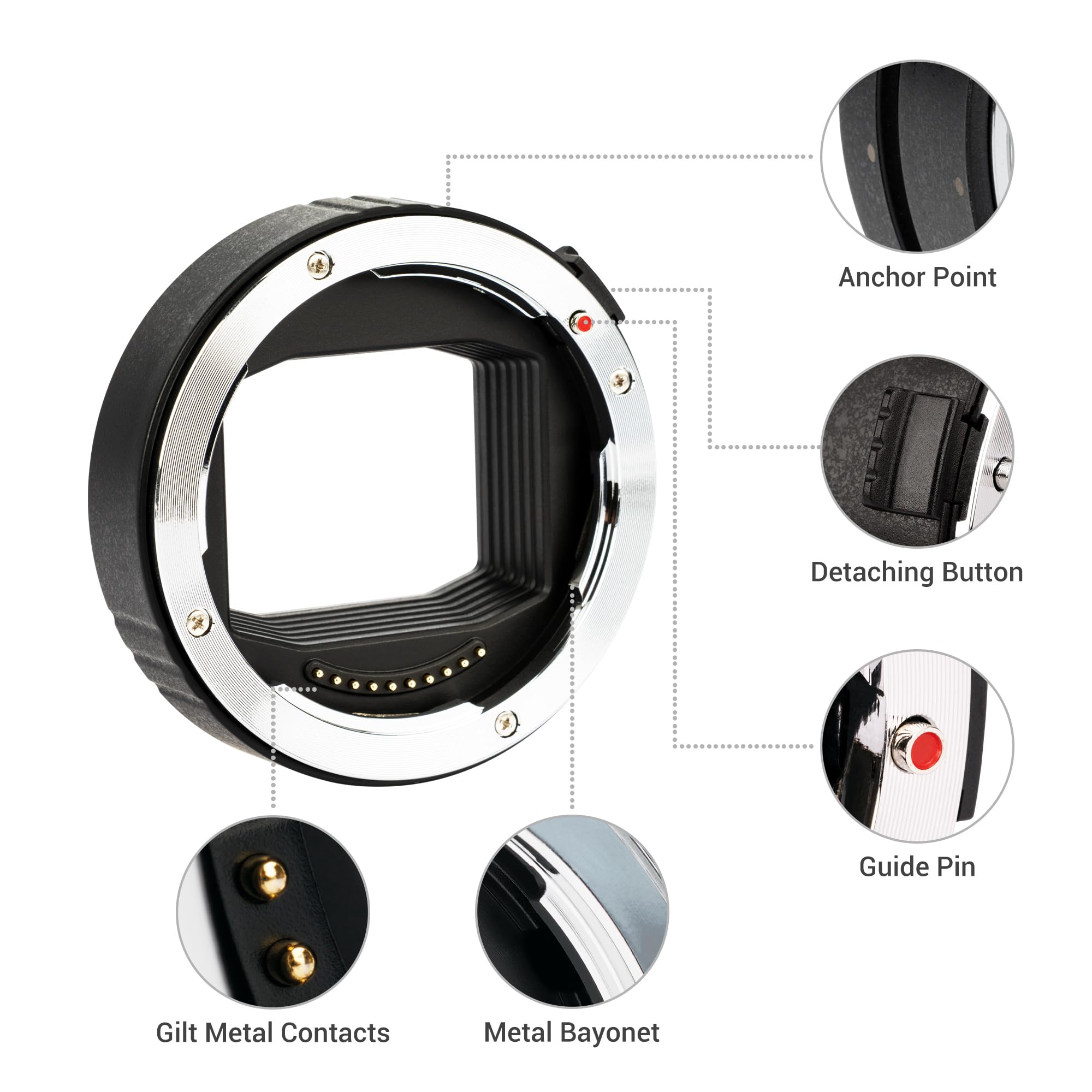 Foto 5 | Juego De Anillos De Tubo De Extensión Auto Focus Macro Con Montaje En L Jjc - Venta Internacional.