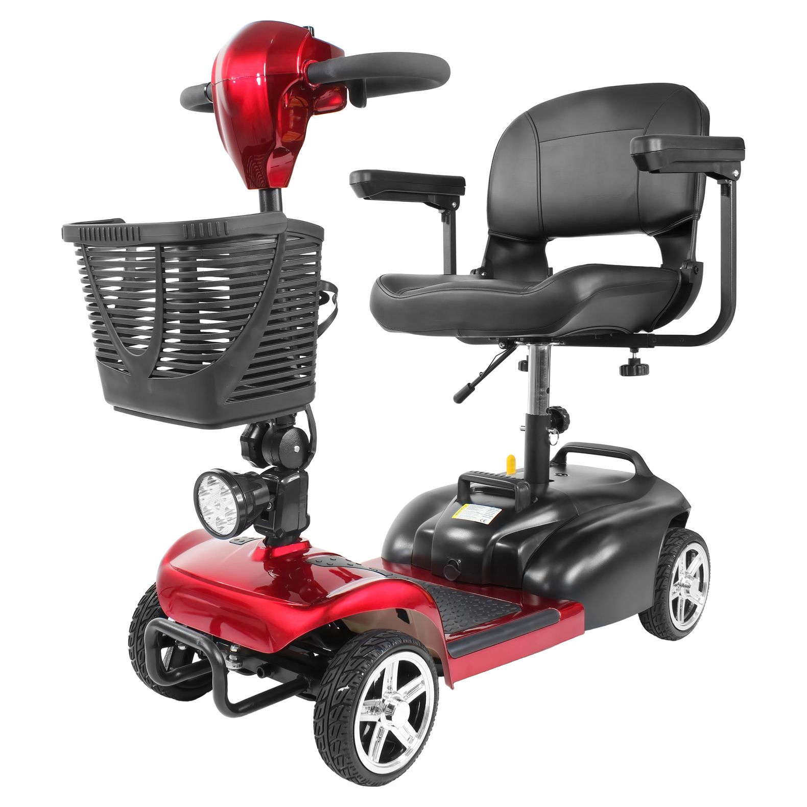 Silla de Ruedas Eléctrica tipo Scooter Nanofort color Rojo Recargable