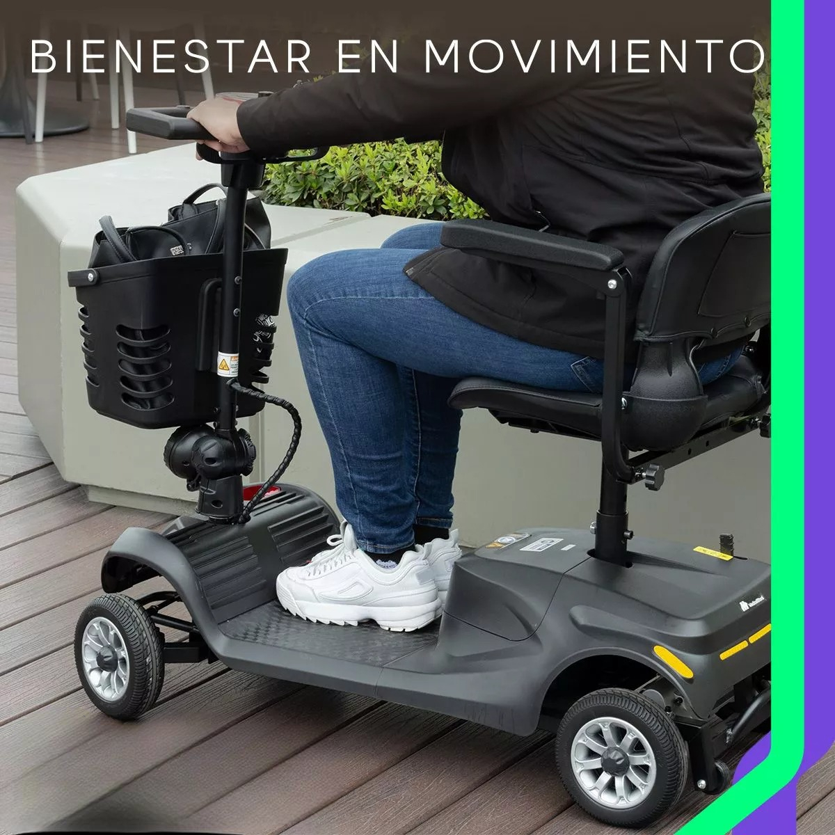 Foto 4 pulgar | Scooter Eléctrico SANEZY con 4 Ruedas y Estructura de Acero