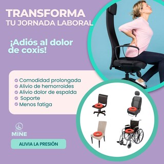 Foto 2 | Cojín Ortopédico Neumático De Hule Tipo Dona Para Sillas De Ruedas, Oficinas