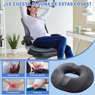 Foto 2 | Dona Ortopédica Para Hemorroides Y Coxis Grande Almoadas Eo Safe Imports Esi-20069 Gris