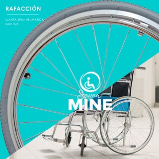 Foto 4 | Llanta Semineumática para Silla de Ruedas SC Super Confort 24x1 3/8 con Rin de Rayos Aluminio