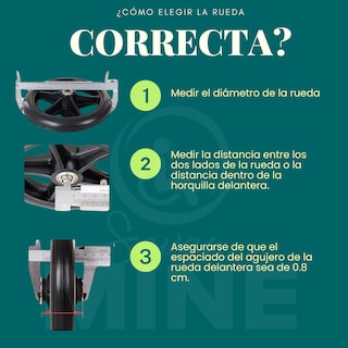 Foto 8 | Par de Llantas 6x1 1/4 Pulgadas para Silla de Ruedas Rollator