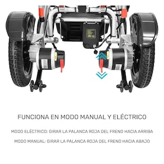 Foto 6 | Silla de Ruedas Eléctrica Plegable Nanofort Acero Controlador 5 Velocidades