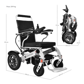 Foto 7 | Silla de Ruedas Eléctrica Plegable Nanofort Acero Controlador 5 Velocidades