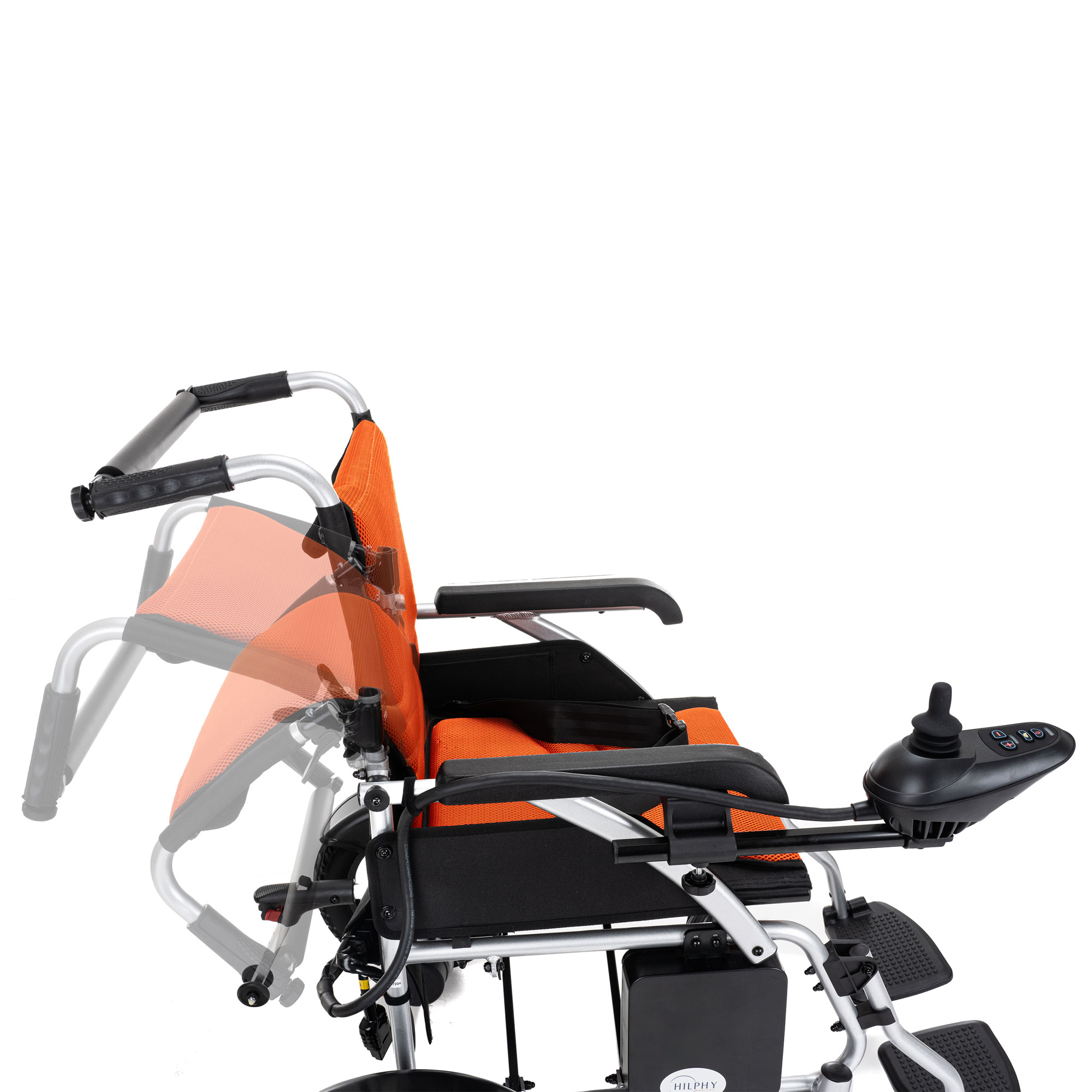 Foto 5 pulgar | Silla de Ruedas Eléctrica Hilphy Medical Hil014nar Anaranjada