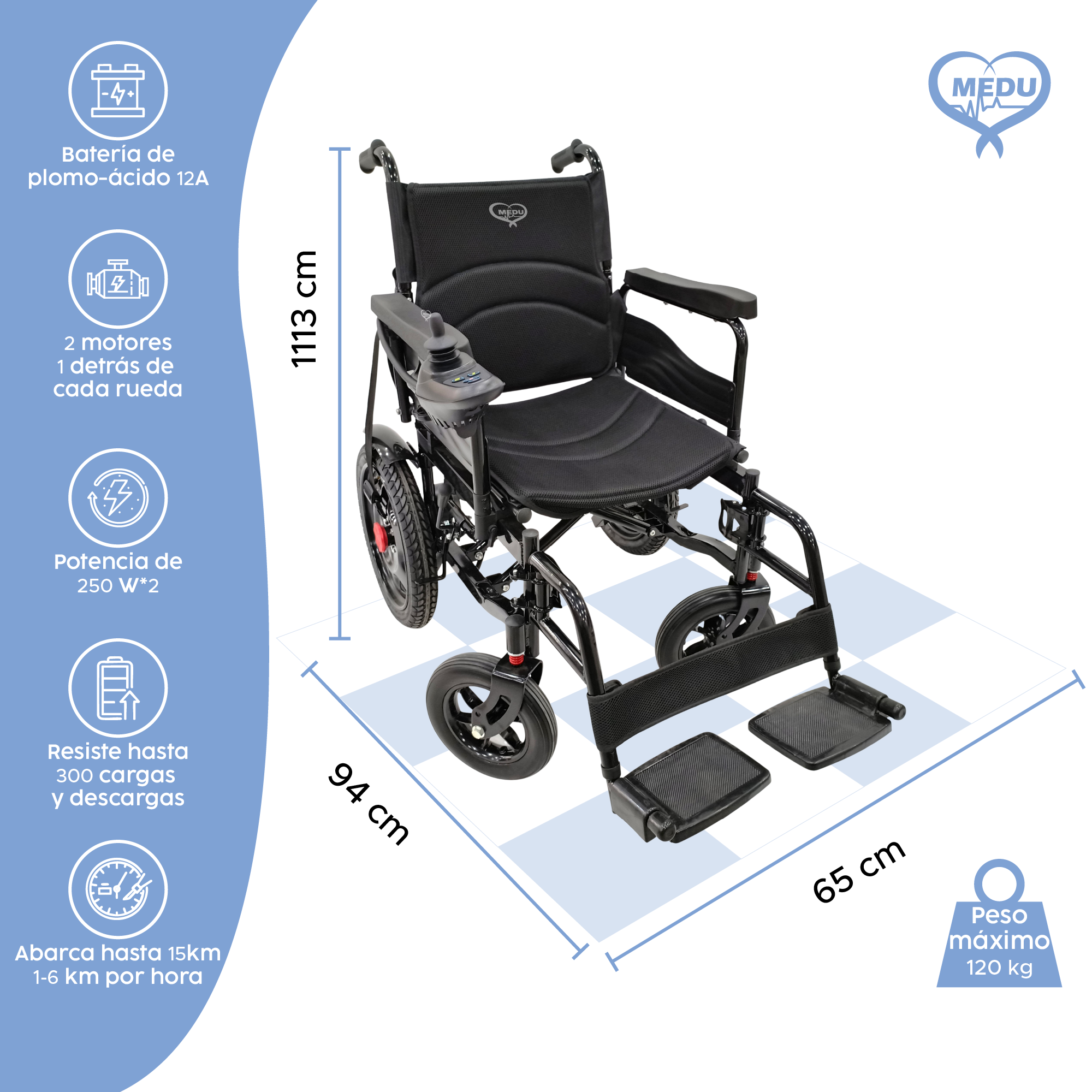 Foto 3 | Silla De Ruedas Eléctrica Spark Medu – Potencia Y Resistencia En Diseño Compacto