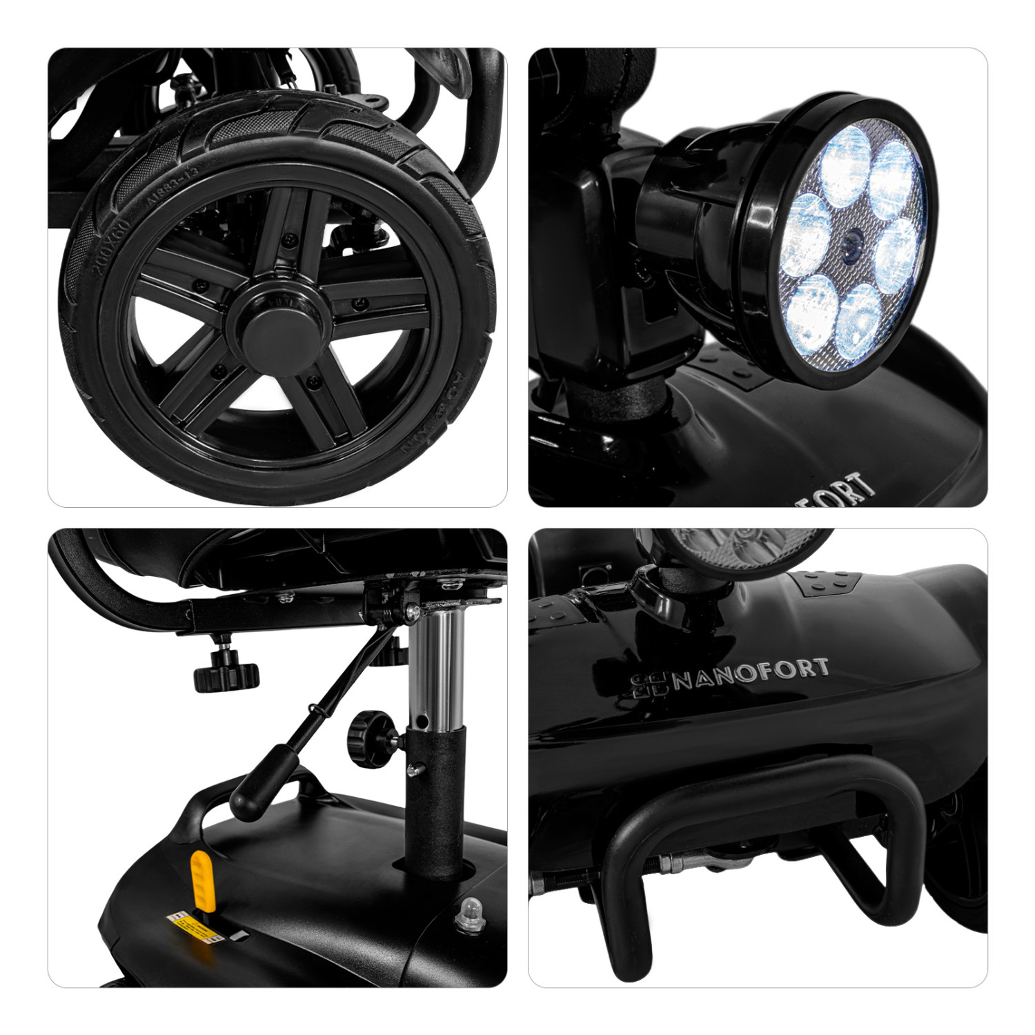 Foto 3 pulgar | Silla Ruedas Electrica Scooter Recargable Luz Led Plegable Nanofort