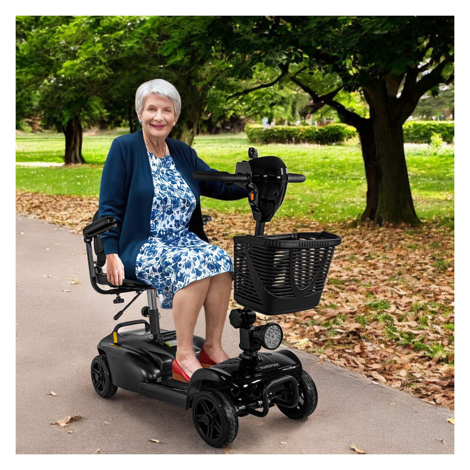Foto 8 pulgar | Silla Ruedas Electrica Scooter Recargable Luz Led Plegable Nanofort