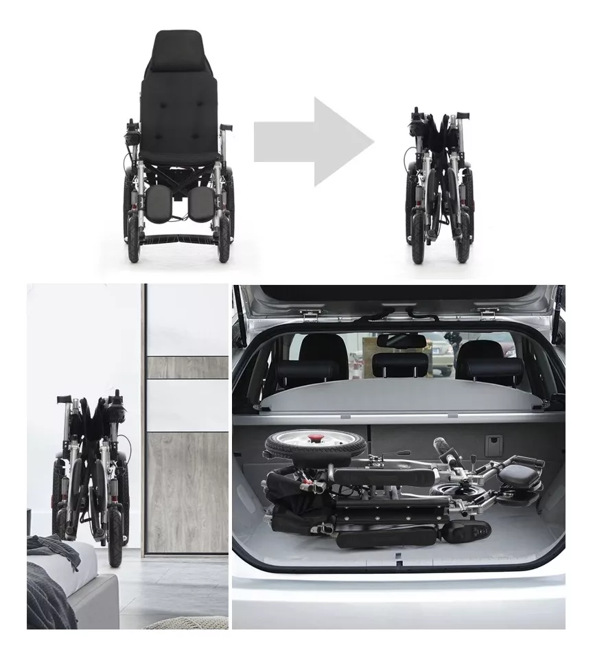 Foto 6 | Silla de Ruedas Eléctrica Ew8028 Reclinable Todo Terreno Soporte 150 kg Absorción de Impactos