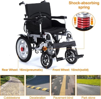 Foto 5 | Silla de Ruedas Eléctrica Plegable Ew8027 con Joystick 360° y Doble Motor