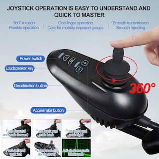 Foto 7 | Silla de Ruedas Eléctrica Plegable Ew8027 con Joystick 360° y Doble Motor