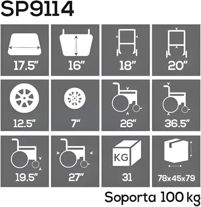 Foto 4 pulgar | Silla  Eléctrica con Eleva piernas Speedy Acero Inoxidable