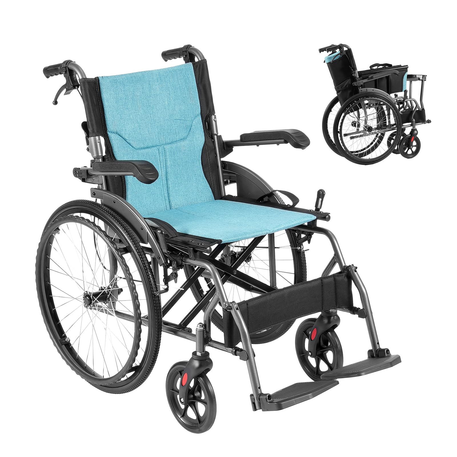 Foto 2 pulgar | Silla De Ruedas Vevor De Aleación De Aluminio Ultraligera De 250 Kg - Venta Internacional.