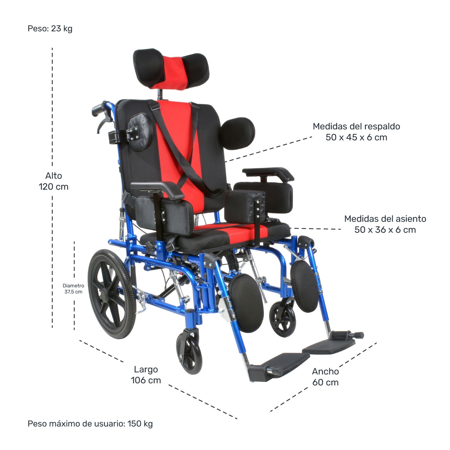 Foto 4 pulgar | Silla de Ruedas Nanofort para Adulto