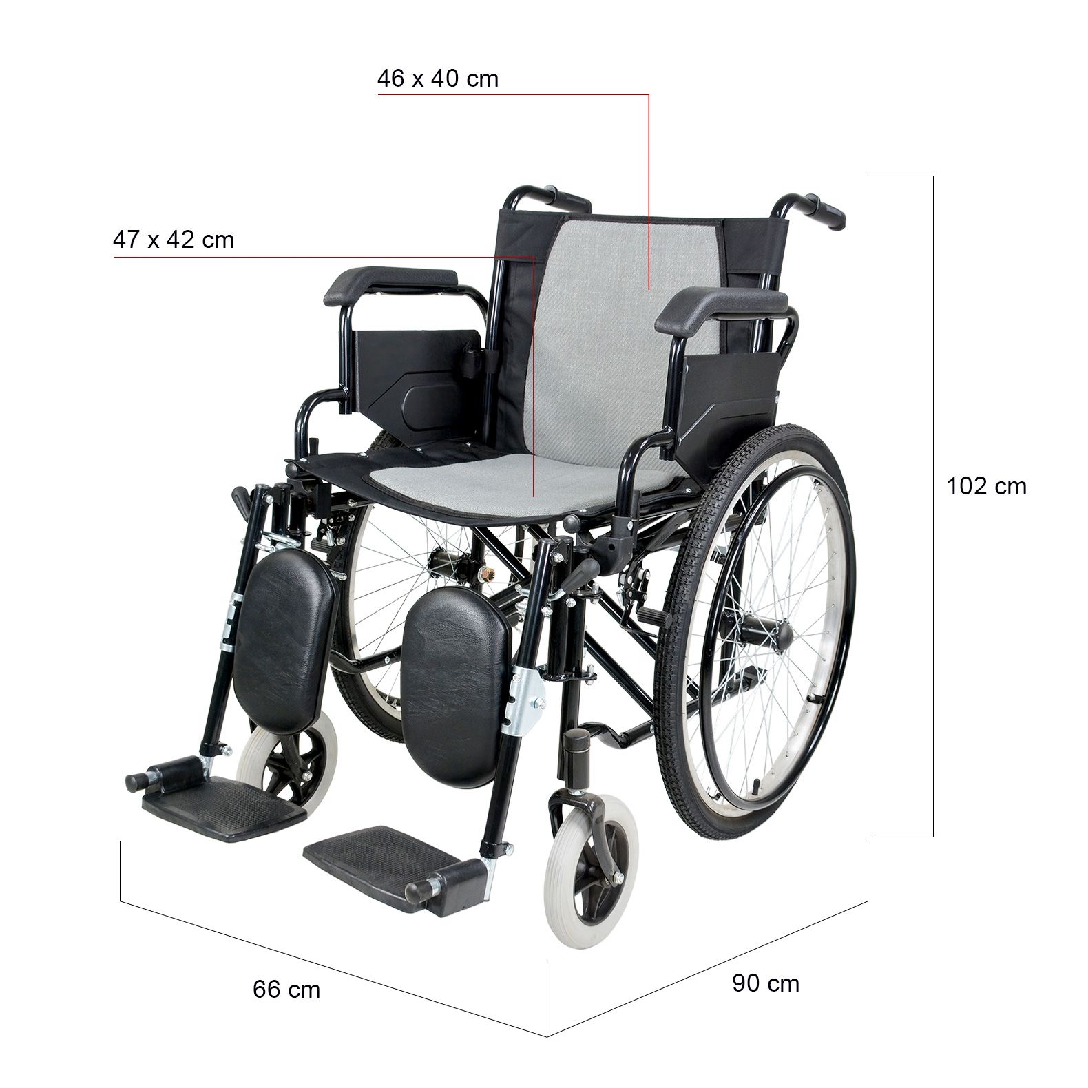 Foto 4 pulgar | Silla de Ruedas Plegable Nanofort color Negro