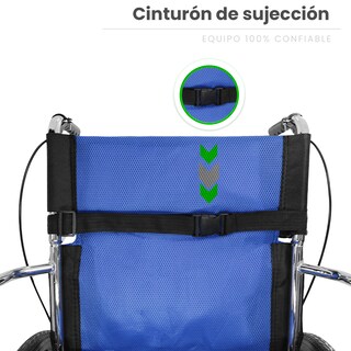 Foto 7 | Silla de Ruedas Linium 16 Pulgadas Ligera Plegable Azul