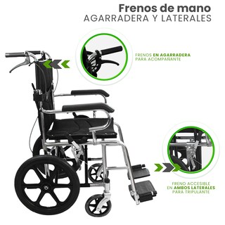 Foto 4 | Silla de Ruedas Linium 16 Pulgadas Plegable color Negra