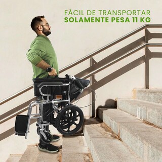 Foto 8 | Silla de Ruedas Linium 16 Pulgadas Plegable color Negra