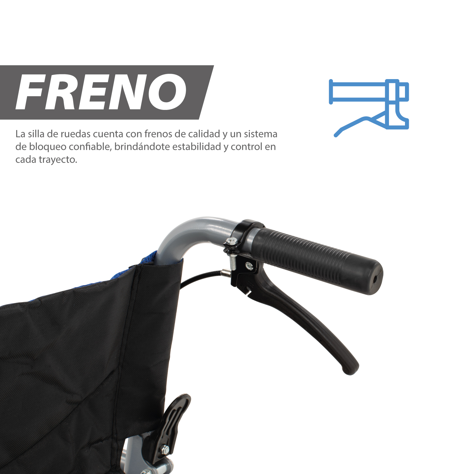 Foto 7 | Silla de Ruedas Juvenil Onof Onsr-09 Plegable de Transportador color Azul