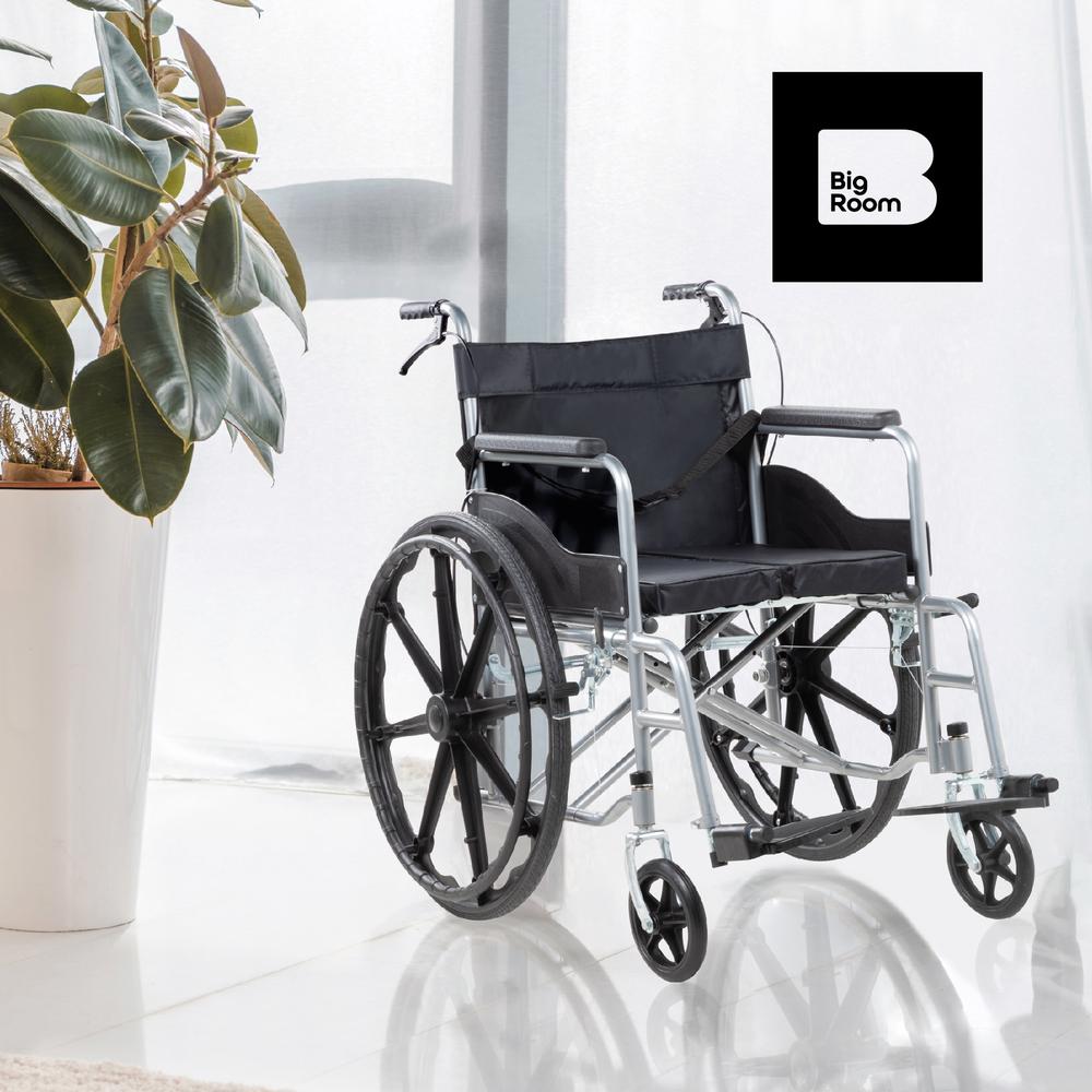 Foto 6 pulgar | Silla De Ruedas Ligera Plegable Traslado Compacta Con Freno