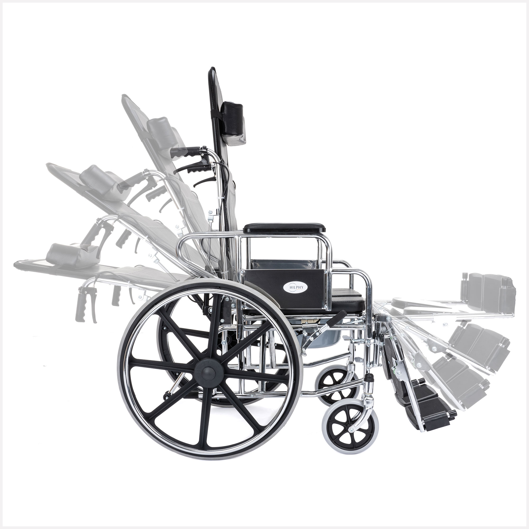 Foto 4 | Silla de Ruedas Reposet Hilphy Medical Hil060 color Plata de Acero