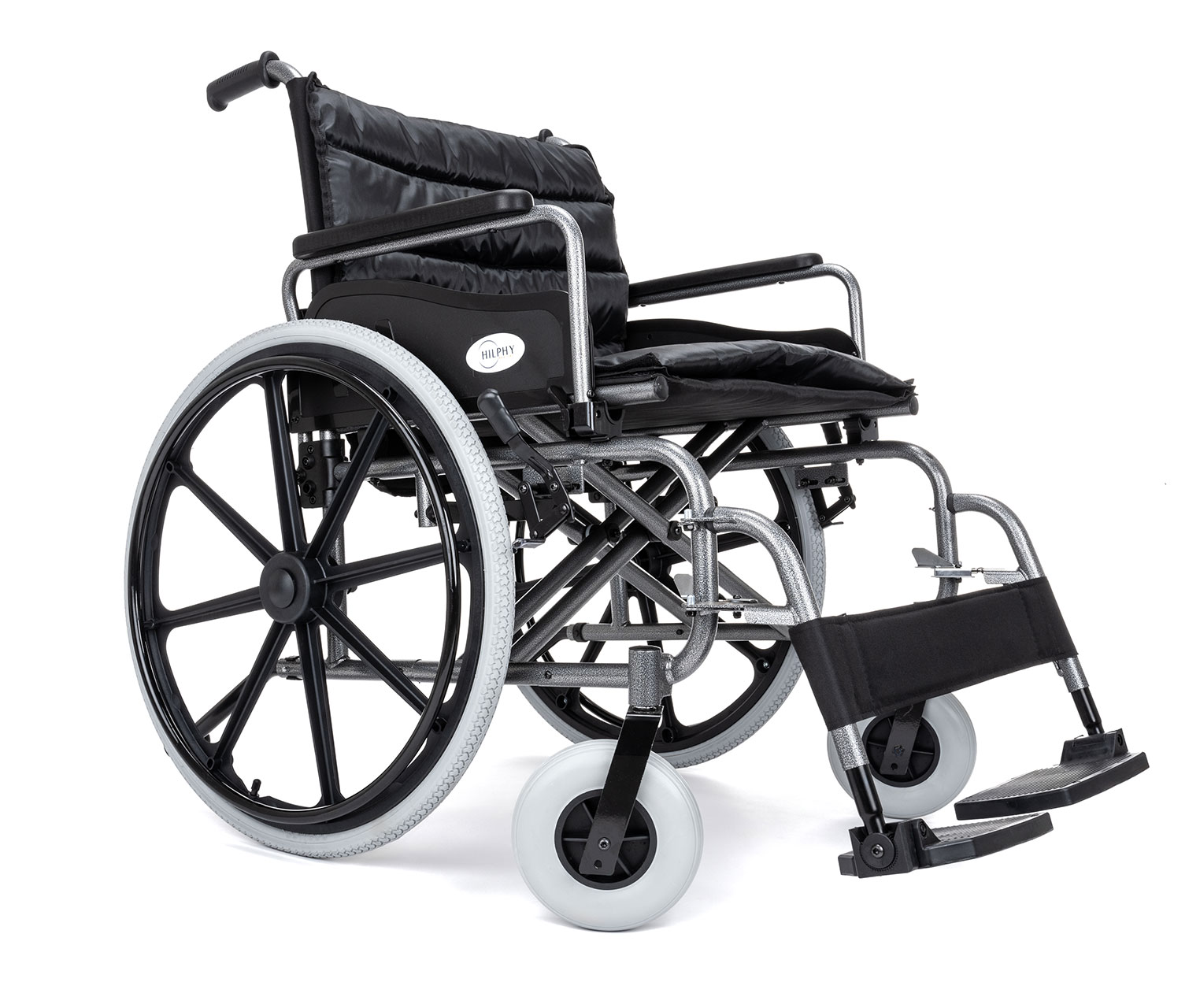 Foto 1 | Silla De Ruedas Ancha Sobrepeso Bariatrica Hilphy Medical Hil51b-56 Color Negro De Acero Reforzada 22 Plg