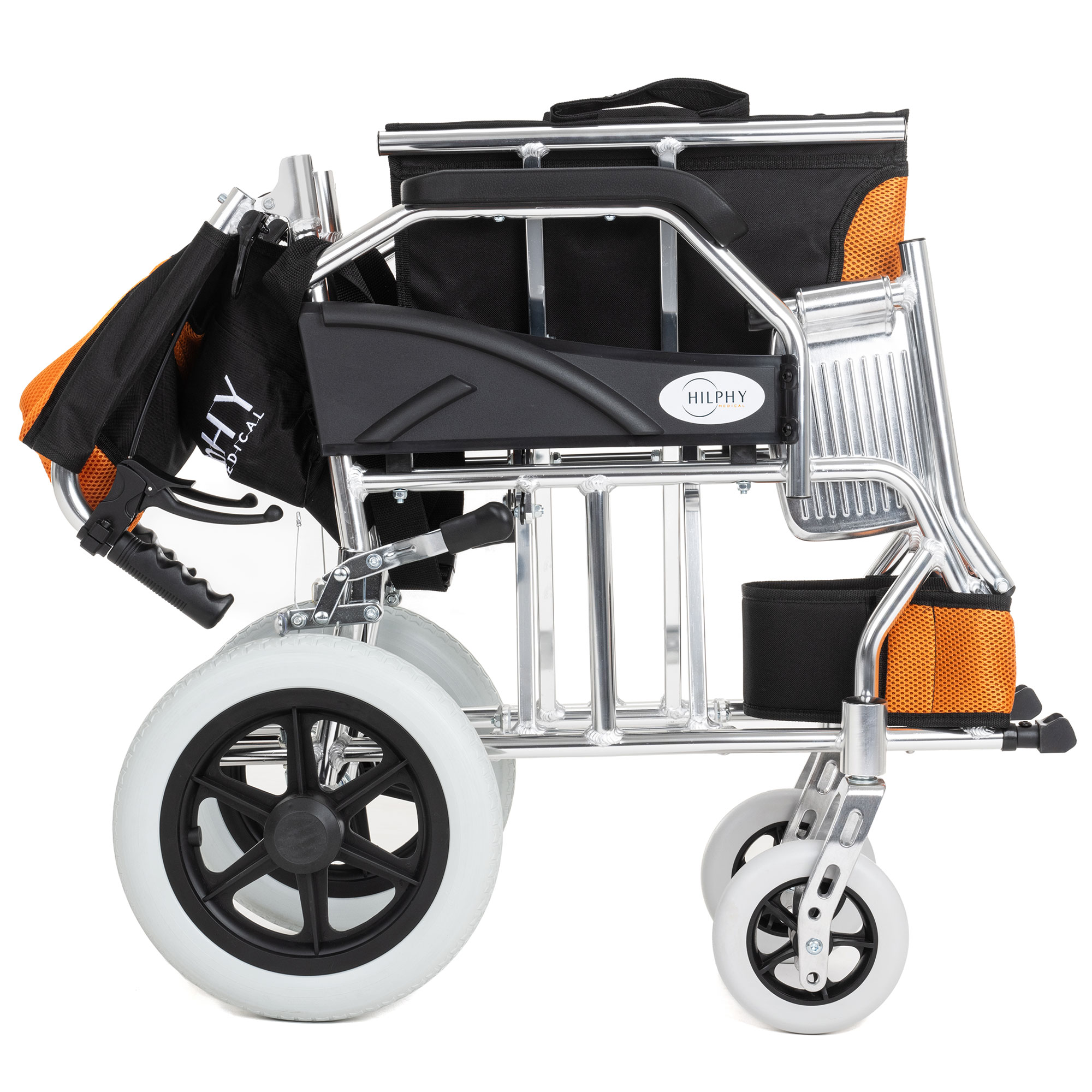 Foto 5 | Silla de Ruedas de Traslado Hilphy Medical Hil63f3nar Anaranjada de Aluminio