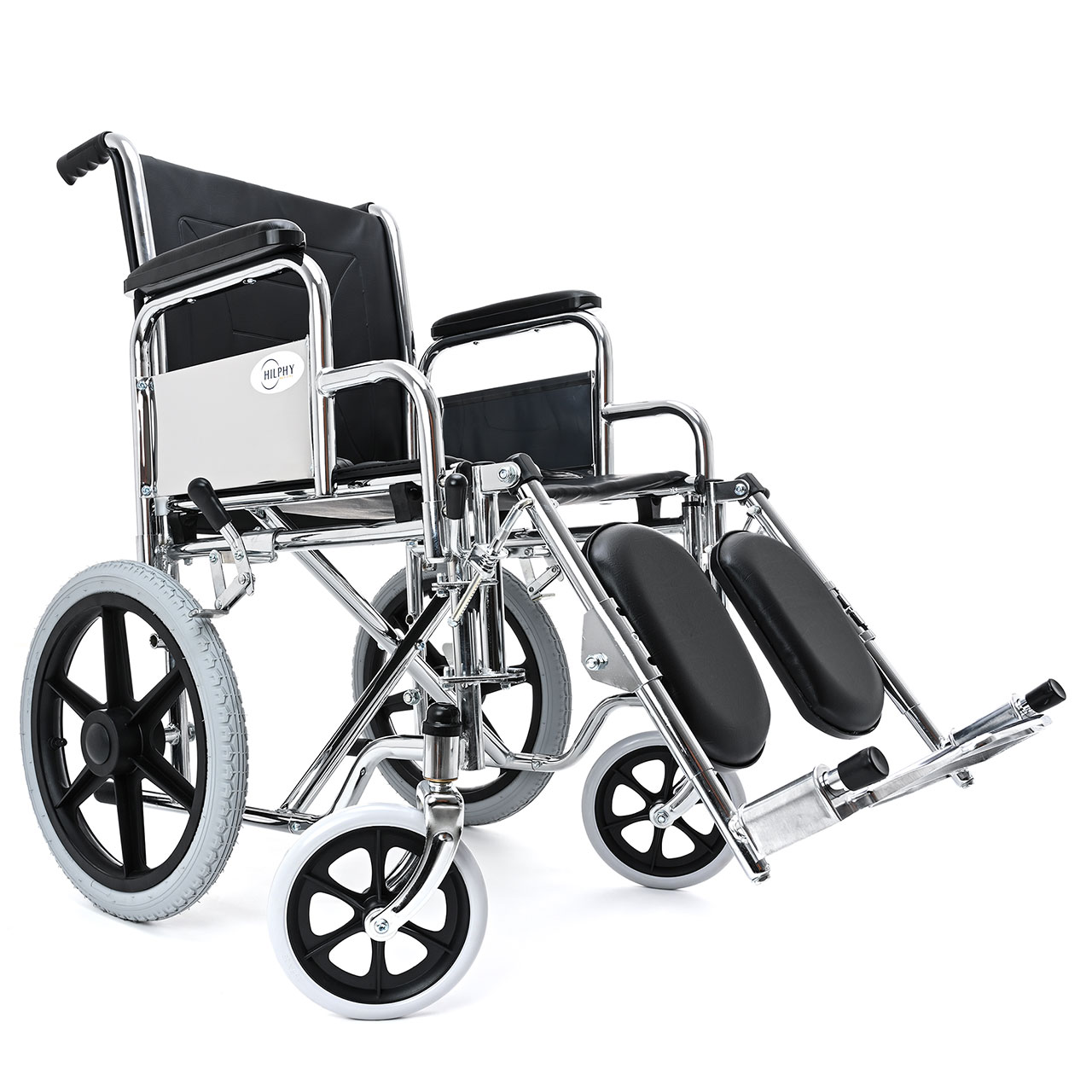 Foto 1 | Silla de Ruedas con Elevapiernas Hil907 Plateada de Acero