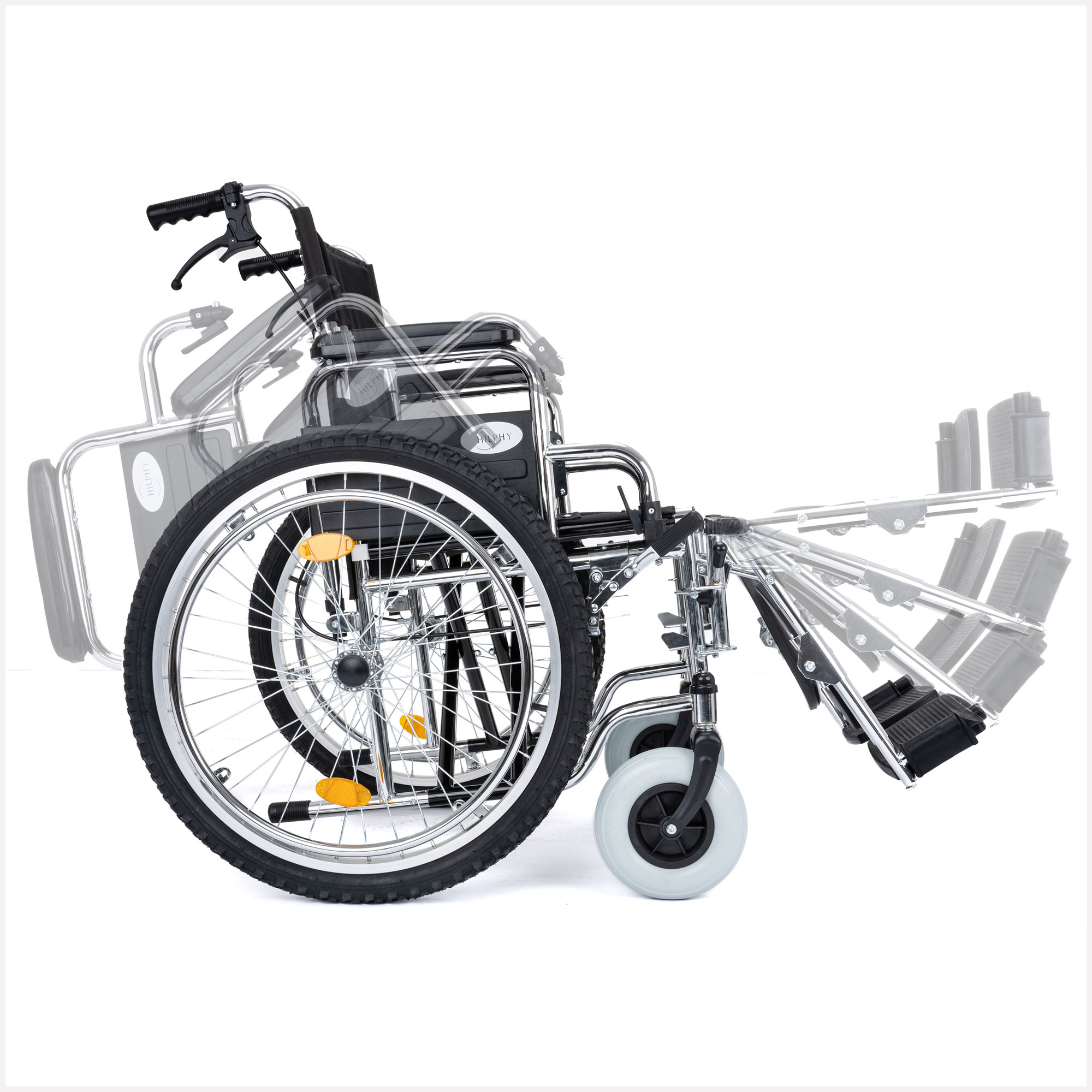 Foto 3 pulgar | Silla de Ruedas Hilphy Medical con Soporte para Piernas