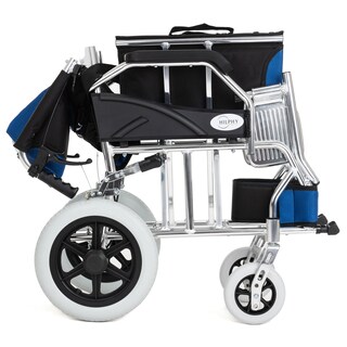Foto 5 | Silla de Ruedas de Traslado Hilphy Medical Hil63f3a Azul de Aluminio