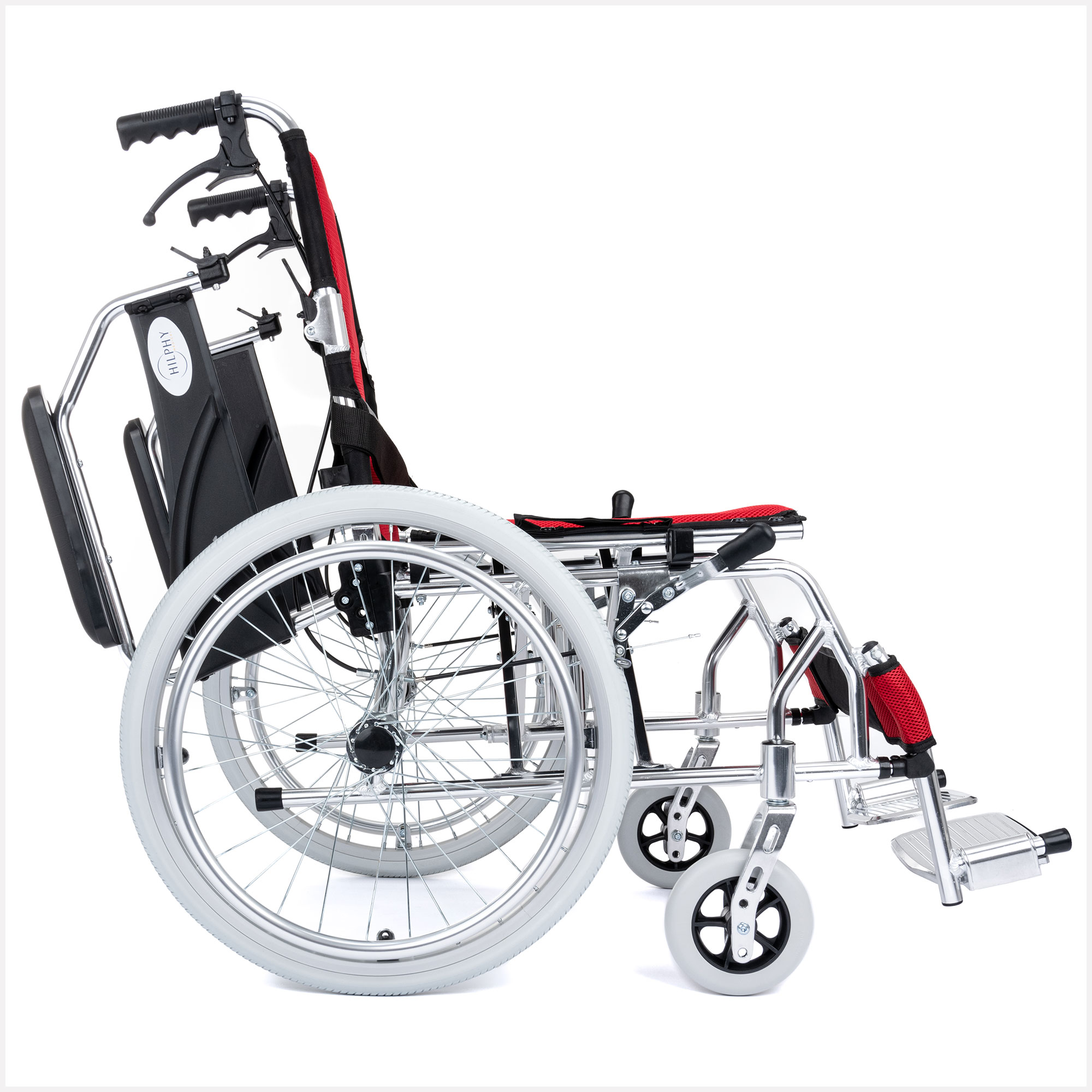 Foto 4 pulgar | Silla de Ruedas Hilphy Medical Hil63f7roj Rojo de Aluminio