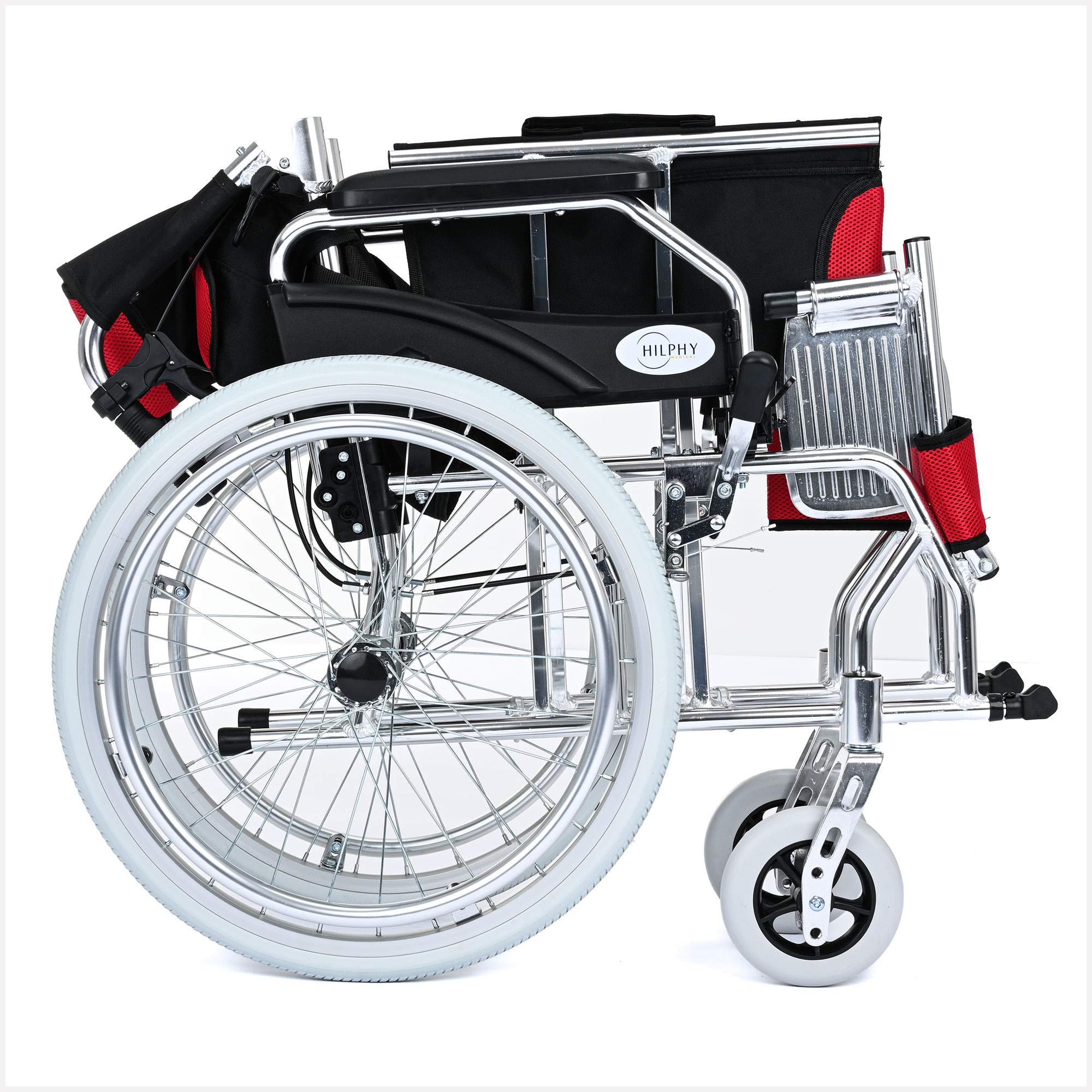 Foto 4 | Silla de Ruedas Hilphy Medical Hil63f7roj Rojo de Aluminio