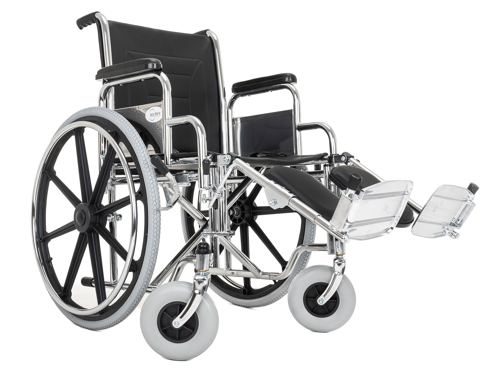 Foto 1 | Silla de Ruedas con Elevapiernas Hilphy Medical Hil090 Plata de Acero