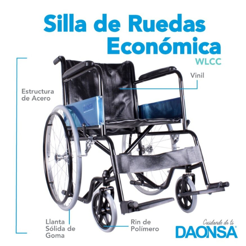 Foto 4 pulgar | Silla de Ruedas Económica Daonsa