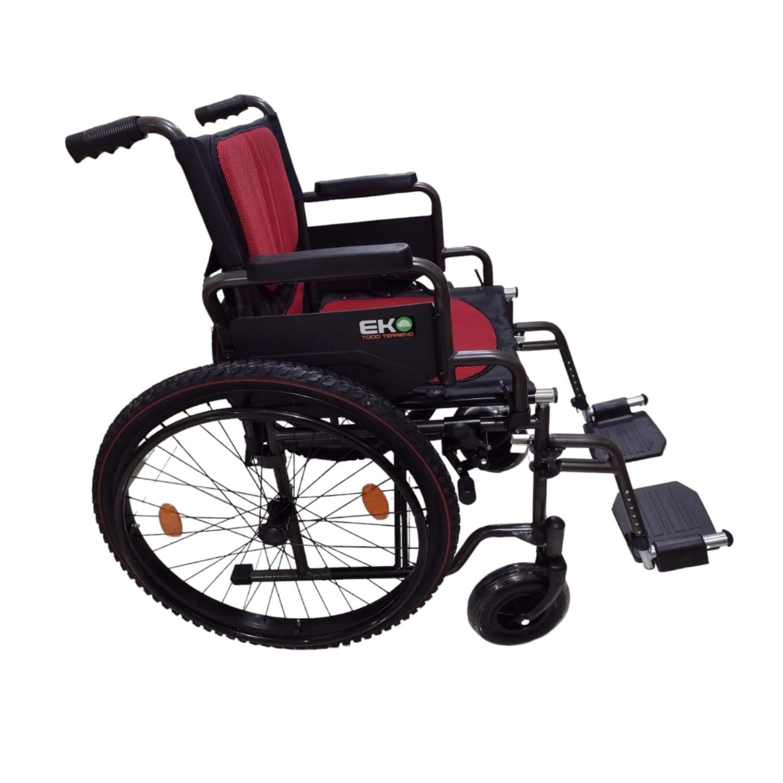 Foto 3 pulgar | Silla de Ruedas Eko Mobility Todoterreno Sport Roja con Descansapiés