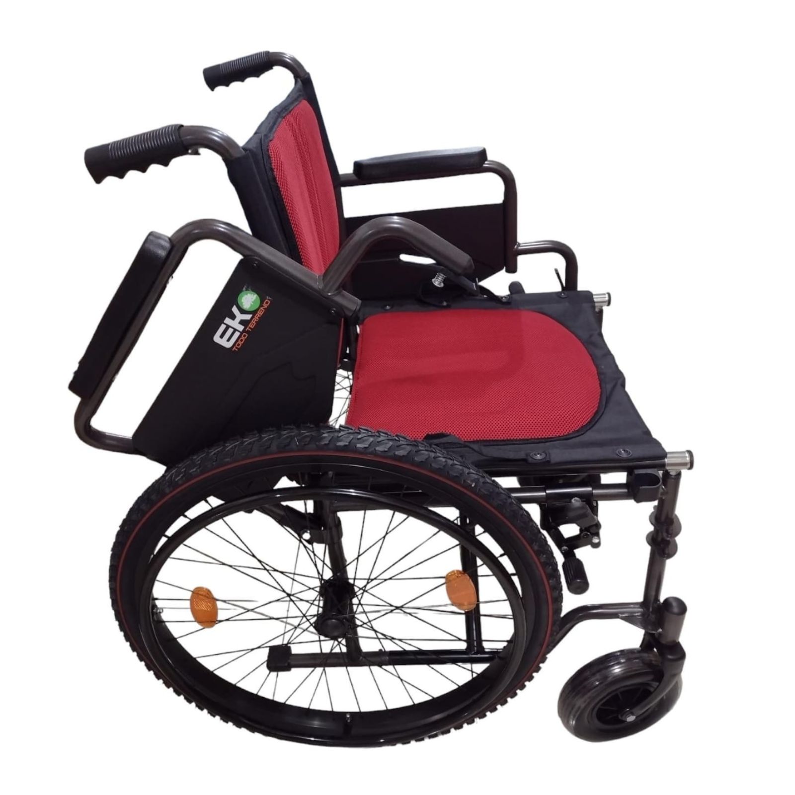 Foto 5 pulgar | Silla de Ruedas Eko Mobility Todoterreno Sport Roja con Descansapiés